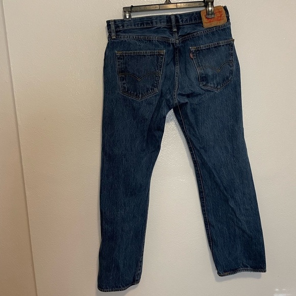 Levi’s 501 Dark Wash Denim High Rise Button Fly Jeans - Picture 5 of 9